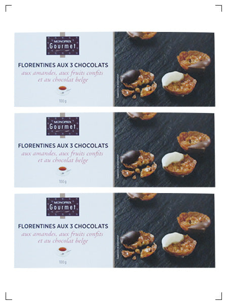 Monoprix gourmet FLORENTINES AUX 3 CHOCOLATS, フロランタン オ トロワ ショコラ 3箱セット モノプリ グルメ
