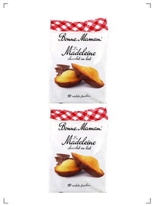 Bonne Maman MADELEINES AU CHOCOLAT AU LAIT, ミルクチョコレート コーティング マドレーヌ 2袋セット ボンヌママン
