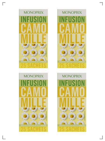 Monoprix INFUSION A LA CAMOMILLE, インフュージョン カモミール 4箱セット モノプリ