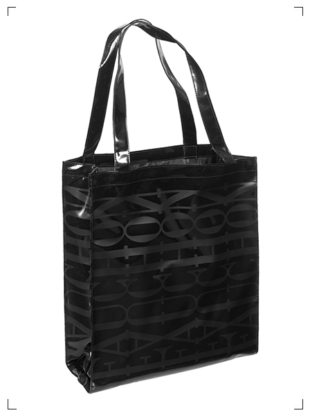 Fauchon SAC SHOPPING TON SUR TON, ショッピング バッグ ブラック フォション