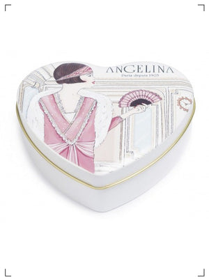 Angelina BOITE COEUR CHOCOLATS PRALINES, ハート プラリネ 缶入り アンジェリーナ
