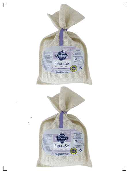 La Paludier Guerande SEL DE GUERANDE  FLEUR DE SEL, ゲランドの塩 塩の花 大粒タイプ 2袋セット ラ パルディエー ゲランド