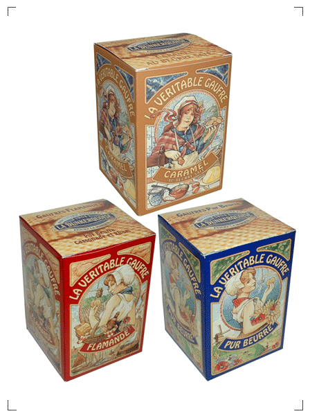 Comptoir des flandres GAUFRES FINES TRIO, ゴーフル ピュアバター・ラム・塩バターキャラメル 3箱セット コントワール ド フランドル