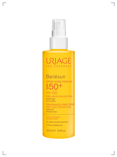 Uriage BARIESUN  SPRAY SOLAIRE SANS PARFUM SPF 50+, バリエサン ハイプロテクション スプレーSPF 50+ 無香料 ユリアージュ