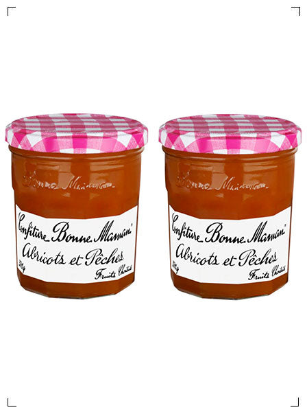Bonne Maman CONFITURE CAPSULE ROSE, ジャム ピンクの蓋 2個セット ボンヌママン