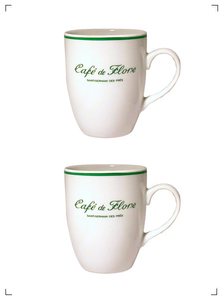 Cafe de Flore 2 MUGS, オリジナル マグカップ 2個セット カフェ ド フロール