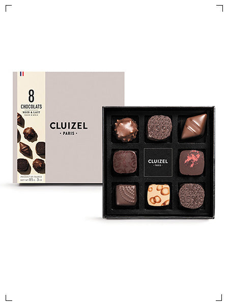 Michel Cluizel COFFRET MANUFACTURE NOIR ET LAIT N8, コフレ マニュファクチュール アソート N8 ミシェル クルイゼル