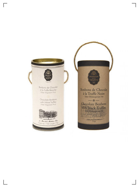 Maison de la Truffe BONBONS DE CHOCOLAT A LA TRUFFE NOIRE ET BLANCHE, ボンボンショコラ 白トリュフと黒トリュフ メゾン ド ラ トリュフ