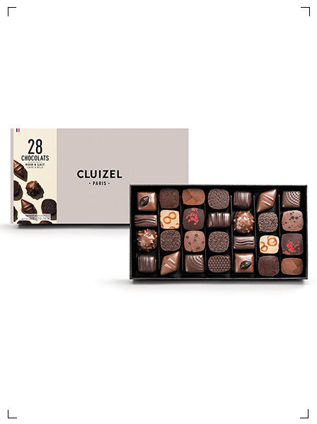 Michel Cluizel COFFRET MANUFACTURE NOIR ET LAIT N28, コフレ マニュファクチュール アソート N28 ミシェル クルイゼル