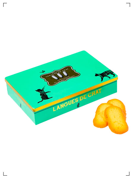 La Sablesienne BOITE LANGUES DE CHAT, ボワット ラング ド シャ メタル缶 ラ サブレジエンヌ