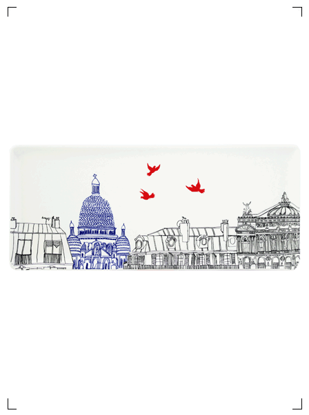Gien CA C'EST PARIS ! PLAT CAKE, サ セ パリ！ ロング トレイ ジアン