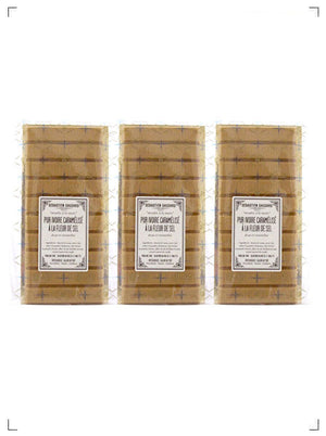 Sebastien Gaudard TABLETTES PUR IVOIRE CARAMELISE A LA FLEUR DE SEL, タブレット 塩キャラメル 3枚セット セバスチャン ゴダール