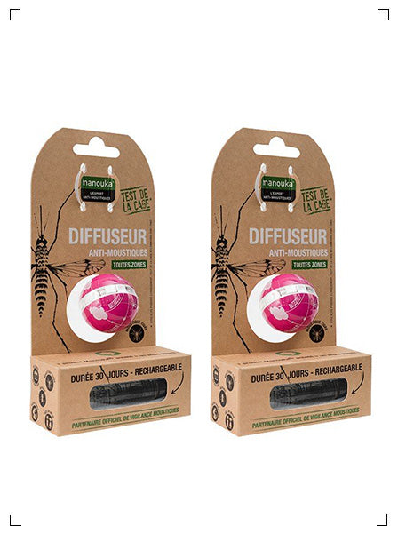 Manouka DIFFUSEUR ANTI-MOUSTIQUES UNE BOULE AVEC RECHARGE, アンチモスキート ボール ディフューザー オールゾーン 2個セット マヌカ