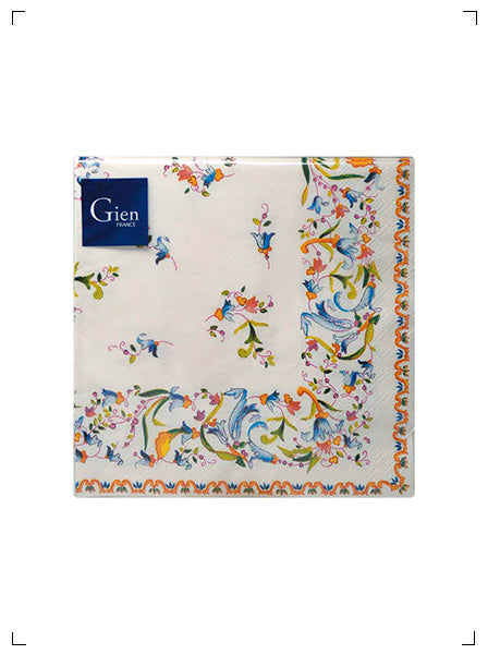 Gien PAQUET 20 SERVIETTES TOSCANA, ペーパーナプキン  トスカーナ 2セット ジアン