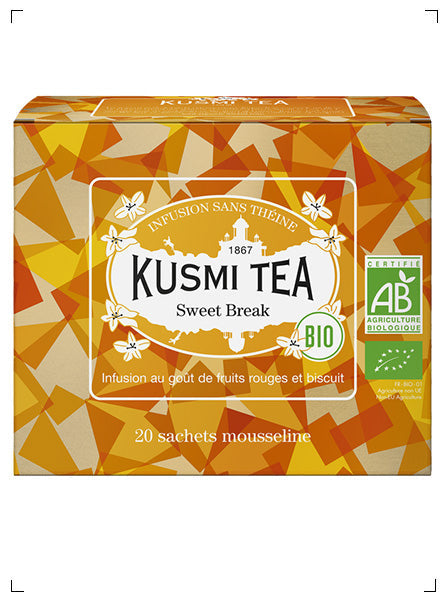 Kusmi Tea SWEET BREAK BIO 20 SACHETS MOUSSELINES, スウィート ブレーク ティーバッグ ×20袋 クスミティ