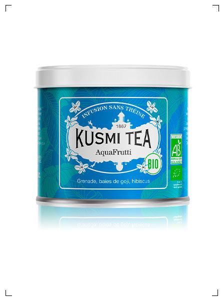 Kusmi Tea AQUAFRUTTI BOITE EN METAL, アクアフルッティ メタル缶入り クスミティ