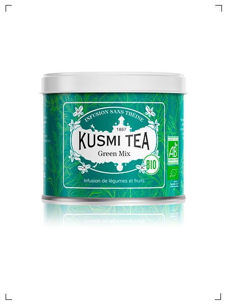 Kusmi Tea GREEN MIX BIO BOITE EN METAL, グリーン ミックス メタル缶入り クスミティ