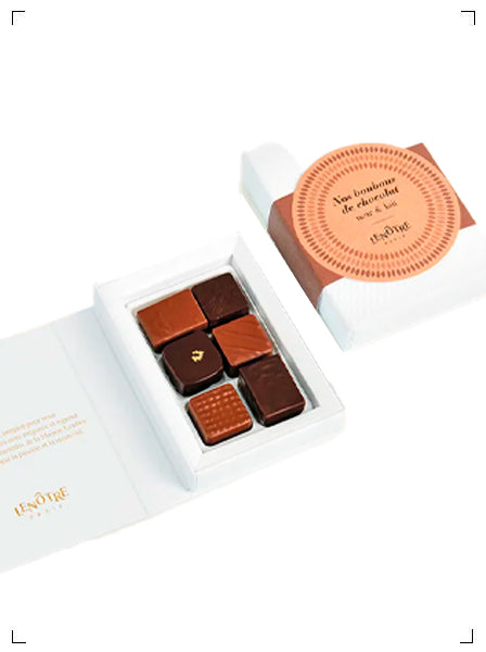 Lenotre BOITE DE BONBONS DE CHOCOLAT ASSORTIS 6PIECES, ボンボンショコラ アソート 6個入り ルノートル