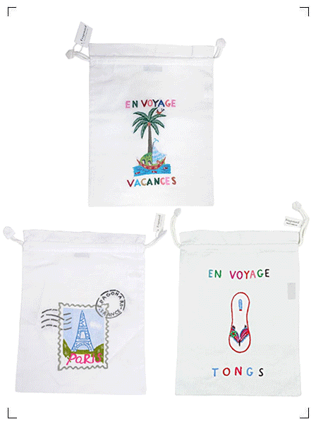 Fragonard POCHONS VOYAGE SET, トラベルポーチ 3枚セット フラゴナール