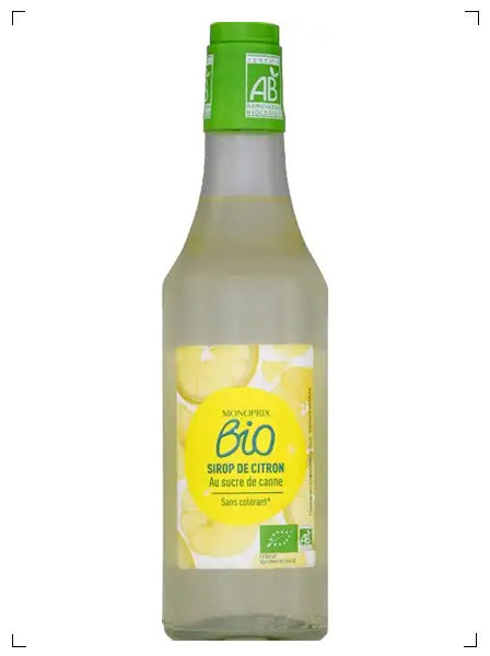 Monoprix SIROP DE CITRON BIO, オーガニック レモン シロップ モノプリ