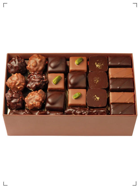 Roy Chocolatier BOITE DE BONBONS DE CHOCOLATS FINS NOIRS ET AU LAIT, ボンボンショコラ アソート 59個入り ロワ ショコラティエ
