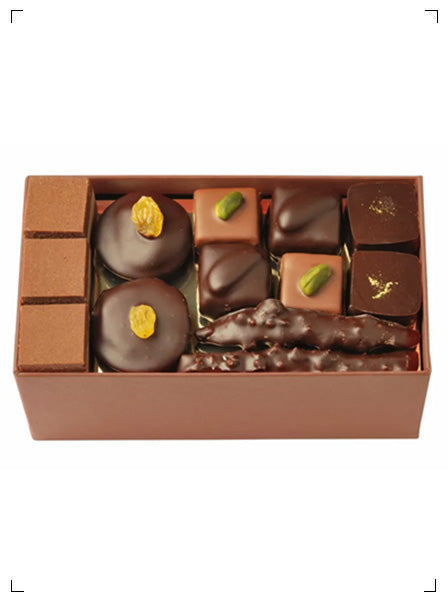 Roy Chocolatier BOITE DE BONBONS DE CHOCOLATS FINS NOIRS ET AU LAIT, ボンボンショコラ アソート 40個入り ロワ ショコラティエ