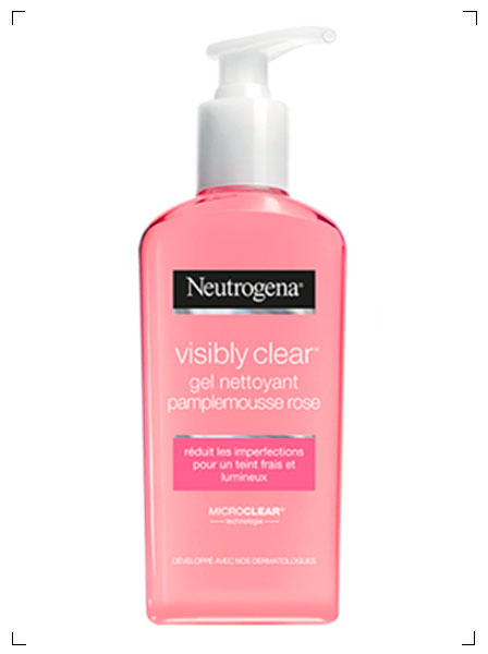 Neutrogena VISIBLY CLEAR GEL NETTOYANT PAMPLEMOUSSE ROSE, 洗顔ジェル ピンクグレープフルーツ ニュートロジーナ