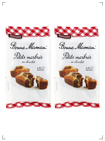 Bonne Maman PETITS MARBRES AU CHOCOLAT, プチ マーブレ オ ショコラ 2袋セット ボンヌママン