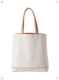 Fondation Louis Vuitton SAC EN TOILE BLANC, トートバッグ ホワイト フォンダシオン ルイ・ヴィトン