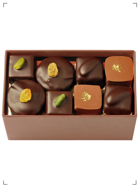 Roy Chocolatier BOITE DE BONBONS DE CHOCOLATS FINS NOIRS ET AU LAIT, ボンボンショコラ アソート 24個入り ロワ ショコラティエ