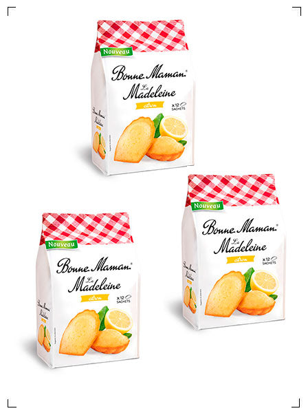 Bonne Maman LA MADELEINE CITRON, マドレーヌ レモン味 3袋セット ボンヌママン