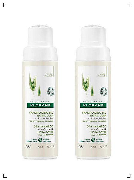 Klorane SHAMPOOING SEC AU LAIT AVOINE EXTRA-DOUX, ドライシャンプー パウダー 2本セット クロラーヌ