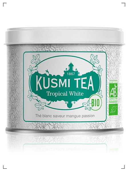 Kusmi Tea TROPICAL WHITE BOITE METAL, トロピカル ホワイト 缶入り クスミティ