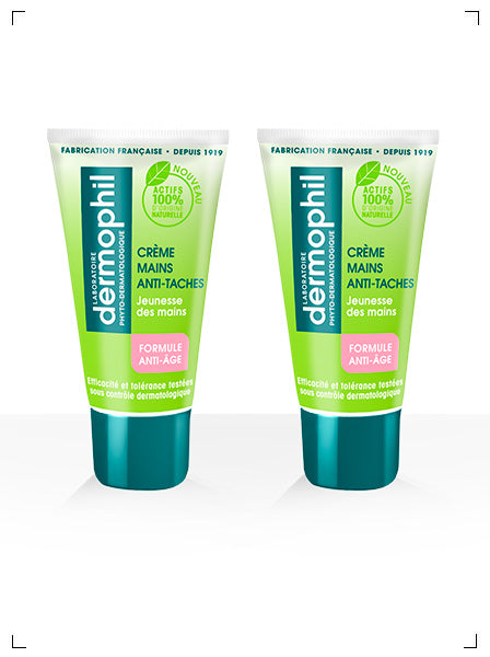 Dermophil CREME MAINS ANTI TACHES, アンチエイジ ハンドクリーム 2本セット デルモフィル