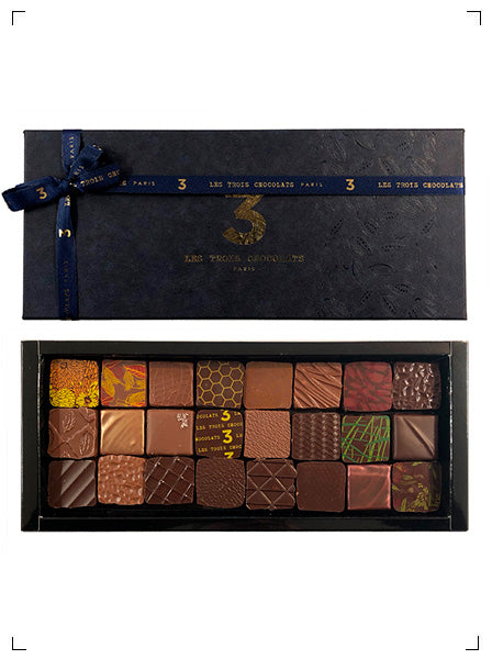 Les 3 Chocolats CHOCOLAT ASSORTIMENT 24PIECES, ショコラ アソートボックス 24個入り レ トロワ ショコラ