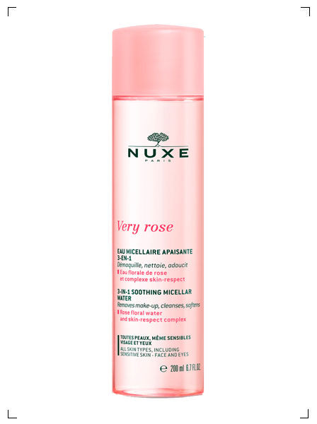 Nuxe VERY ROSE EAU MICELLAIRE APAISANTE 3-EN-1 TOUTES PEAUX, ヴェリィローズ 3in1 クレンジングウォーター オールスキンタイプ ニュクス