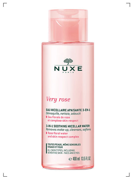 Nuxe VERY ROSE EAU MICELLAIRE APAISANTE 3-EN-1 TOUTES PEAUX, ヴェリィローズ 3in1 クレンジングウォーター オールスキンタイプ ニュクス