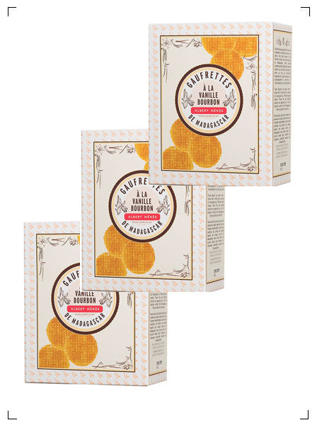 Albert Menes GAUFRETTES A LA VANILLE BOURBON DE MADAGASCAR, ブルボンバニラ ゴーフレット 3箱セット アルベール メネス