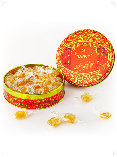 Lefevre Lemoine BERGAMOTES DE NANCY BOITE RONDE METALE, ベルガモット ド ナンシー メタル丸缶入り 大 ルフェーヴル ルモワーヌ