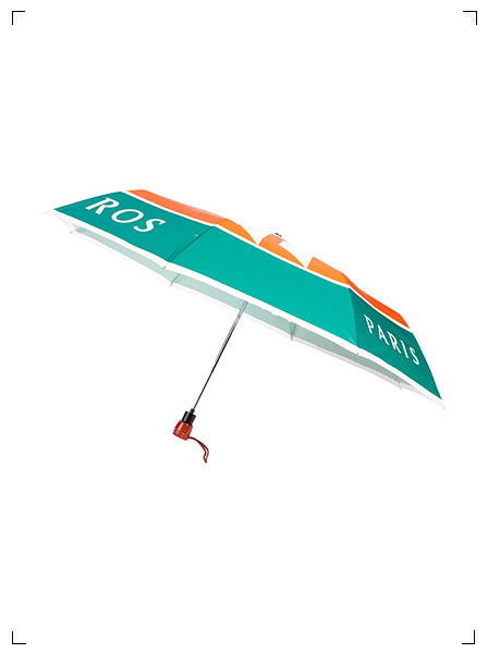Roland Garros PARAPLUIE TOILE LOGO TRICOLORE VERT, 折り畳み傘 ローラン ギャロス