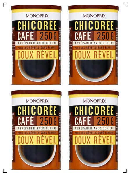 Monoprix CHICOREE CAFE SOLUBLES, チコリコーヒー 250g 4個セット モノプリ