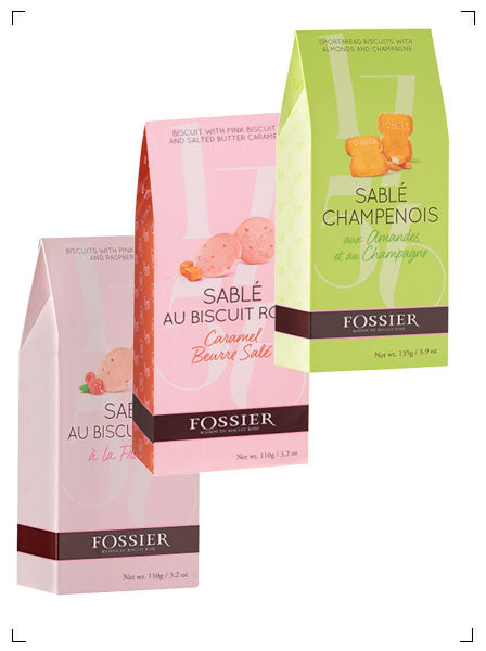Fossier LE SABLE AU BISCUIT ROSE, サブレ アソート3箱セット フォシエ