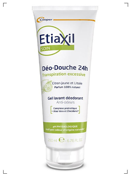 Etiaxil DEO-DOUCHE 24H CITRON JAUNE ET LITSEE, デオドラント シャワージェル シトロン エティアキシル