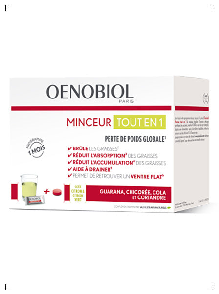 Oenobiol MINCEUR TOUT EN 1, スリミング オールインワン 60粒+30スティック 入り オエノビオル