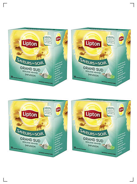 Lipton GRAND SUD REGLISSE MENTHE INFUSION, グランドスッド アンフュージョン 4箱セット リプトン