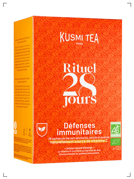 Kusmi Tea RITUEL 28 JOURS DEFENSES IMMUNITAIRES BIO, リチュエル グリーンティー＆ビタミンC クスミティ