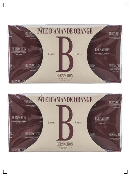 Bernachon 2 TABLETTES-NOIR PATE D'AMANDE ORANGE, パットダマンド オランジュ ベルナシオン