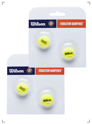 Roland Garros WILSON X ROLAND GARROS TENNIS BALL DAMPER - YELLOW, ガットダンパー ウイルソン イエロー 2セット ローラン ギャロス