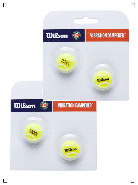 Roland Garros WILSON X ROLAND GARROS TENNIS BALL DAMPER - YELLOW, ガットダンパー ウイルソン イエロー 2セット ローラン ギャロス