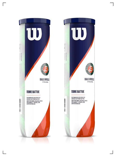 Roland Garros 4 BALLS TUBE CLAY COURT WILSON X ROLAND GARROS- YELLOW 2SET, チューブクレイコート用-イエロー 4個 2セット ローラン ギャロス